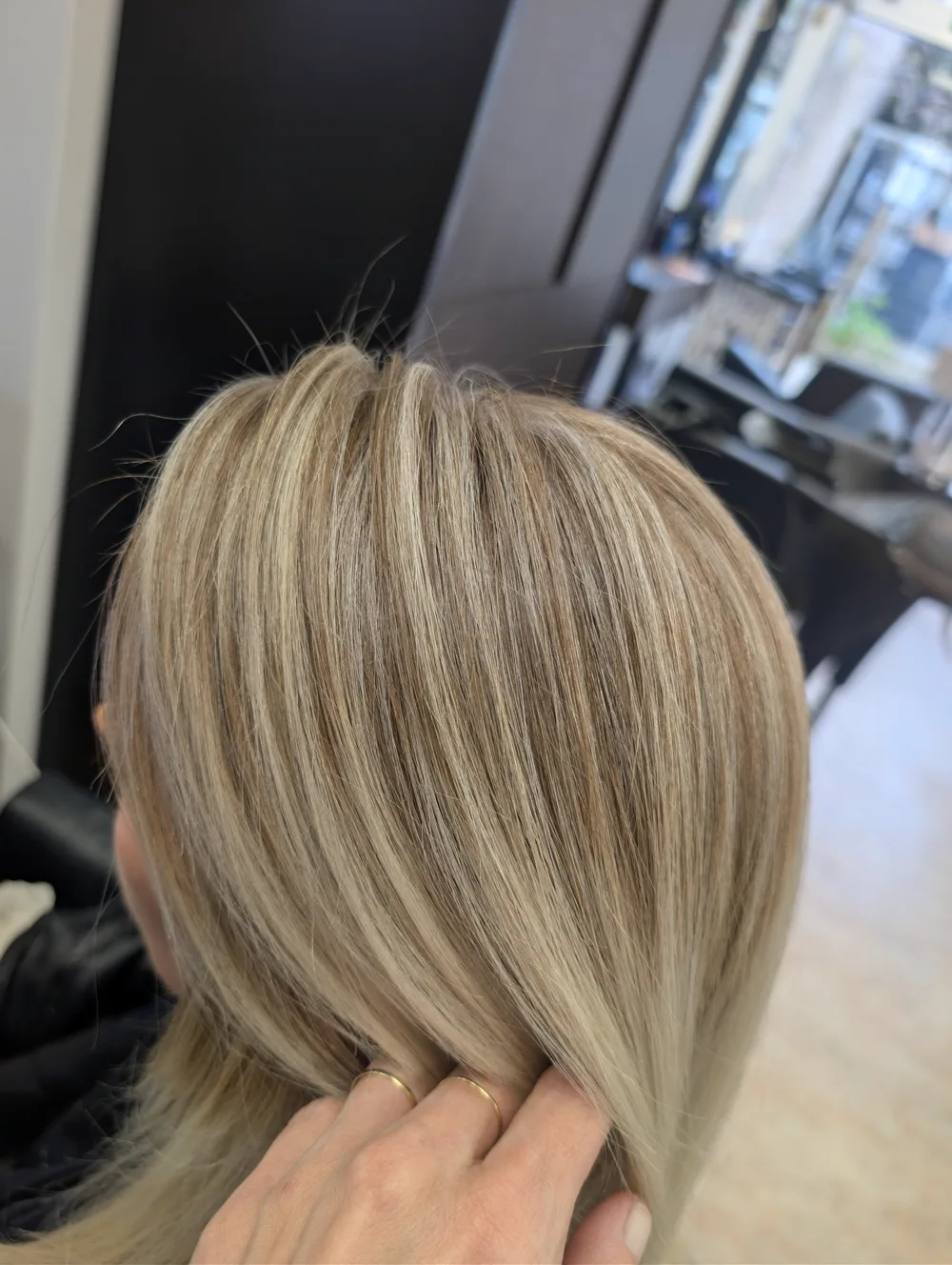 Blond haar met fijne highlights